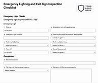 Image result for Emergency Light Inspection Form