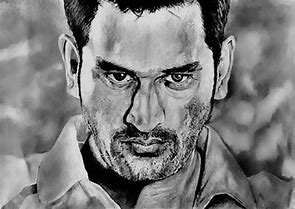 Image result for MS Dhoni Pencil Sketch