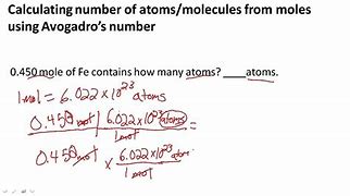 Image result for How Many Molecules in a Mole