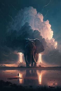 Pin by DAI MR on Anh dep in 2023 | Animal illustration art, Scary art, Elephant art drawing