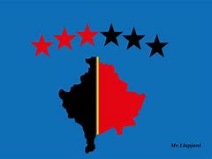 Image result for Kosovo Flag Drawing