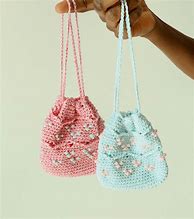 Image result for Crochet Drawstring Bag