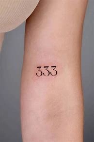 Image result for 333 Angel Number Tattoo
