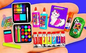 Image result for Mini School Supplies for Barbie Dolls