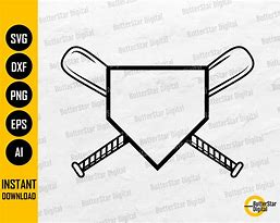 Image result for Home Plate Baseball and Bats Clip Art