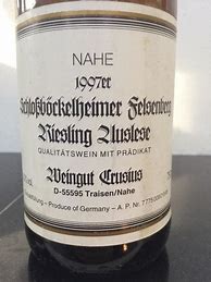 Image result for Weingut Dr Crusius Schlossbockelheimer Felsenberg Riesling Grosses Gewachs