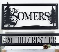 Image result for Custom Made Metal Address Signs