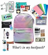 Image result for Things in a Backpack