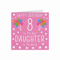 Image result for Happy 8th Birthday Cards Girls