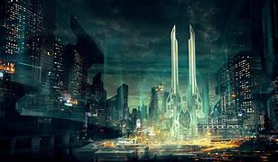 Image result for Future City Night Art