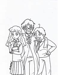 Image result for Harry Potter Anime Coloring Pages