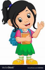 Image result for Cartoon School Girl Drawing