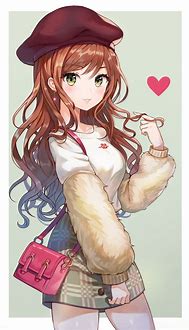 Image result for Cute Anime Girl with Brown Hair