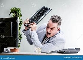 Image result for Man Destroying Computer
