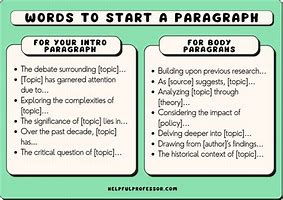 Image result for Starting Sentence Words