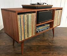 Image result for Stereo Shelf with Album Storage