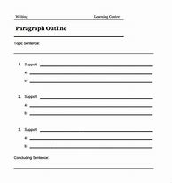 Image result for Paragraph Outline Template