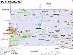 Image result for Map of South Dakota