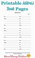 Image result for Printable Address Book Pages with Birthday