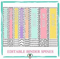 Image result for Editable Binder Spines