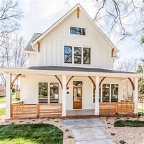 Image result for White Farmhouse with Cedar Posts