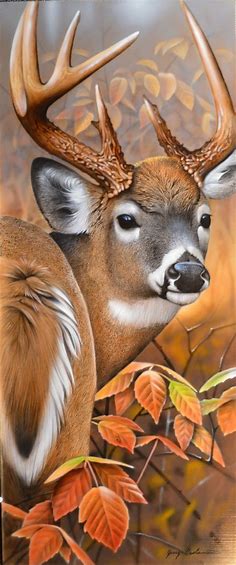 By artist Jerry Gadamus. | art deer, elk, moose, antelope, etc in 2019 | Animal paintings, Deer drawing, Wildlife art