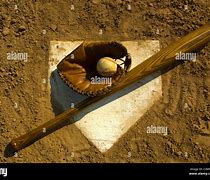 Image result for Wooden Baseball Bat and Glove
