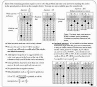 Image result for Sat Math Answer Sheet