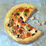 Image result for Pizza Art Painting