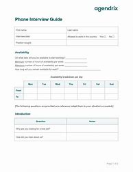 Image result for Phone Interview Form