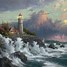 Image result for Lighthouse Storm Painting