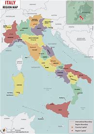 Image result for Map of Italy by Region