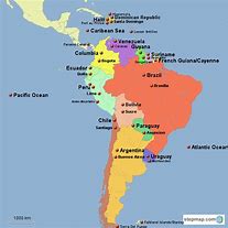 Image result for Latin America Map with Cities