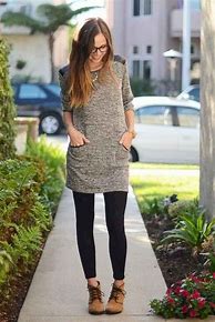 Image result for Button Up Tunic and Leggings
