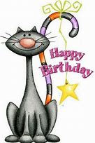 Image result for Funny Happy Birthday Cat Cartoon