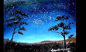 Image result for Simple Painting of Girl and Sky