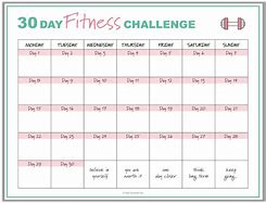 Image result for 30-Day Fitness Calendar Blank Printable
