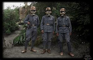 Image result for WW1 Soldier with Gas Mask Canister