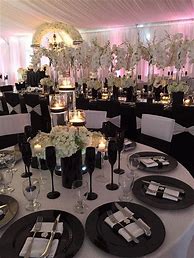 Image result for Black and White Wedding Decorations