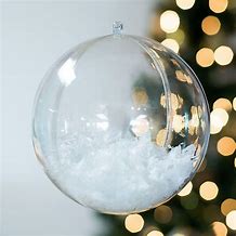 Image result for Clear White Christmas Ornaments