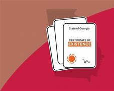 Image result for Certificate of Existence Georgia