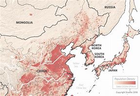 Image result for North Korea Population Density Map