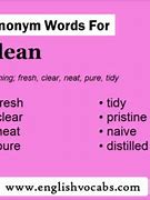 Image result for Another Word for Clean