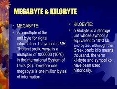 Image result for MegaByte Kilobyte
