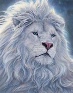 Image result for Black and White Lion Painting