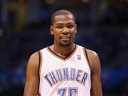 Image result for Kevin Durant Holding Thunder Jersey