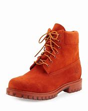 Image result for Orange Timberland Boots