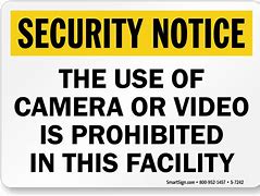 Image result for No Camera Sign