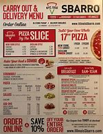 Image result for Sbarro Pizza Menu
