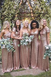 Image result for Unique Bridesmaid Dresses Rose Gold